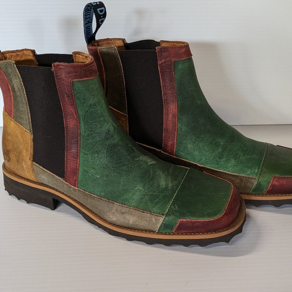 Fluevog *RARE* 760 Turbo Intercooler (Green, Burgundy & Yellow) men's size 10